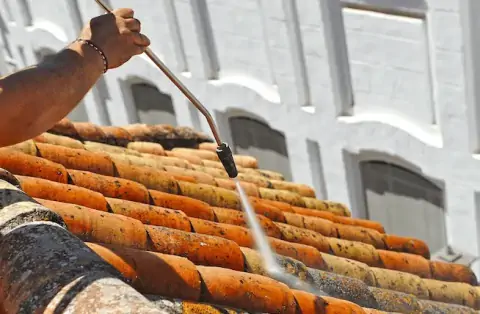 Démoussage de toiture à Montrabé